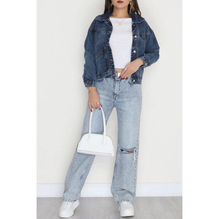 Oversize Kot Ceket Mavi - 42675.1836.