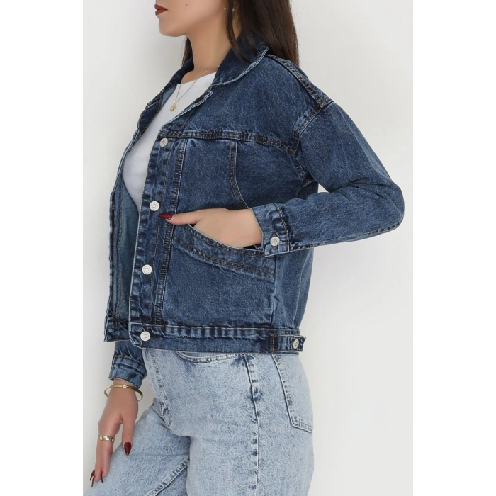 Oversize Kot Ceket Mavi - 42675.1836.