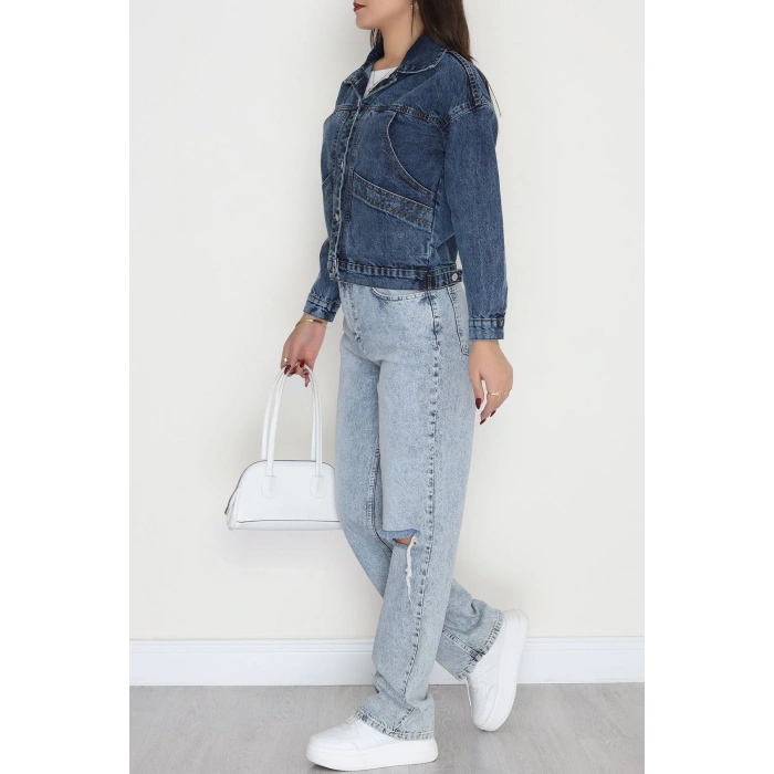 Oversize Kot Ceket Mavi - 42675.1836.