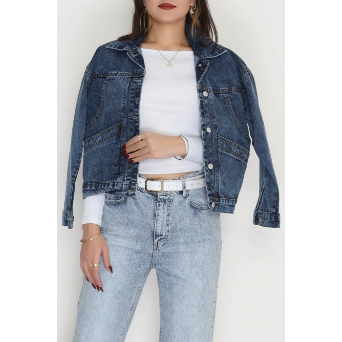 Oversize Kot Ceket Mavi - 42675.1836.