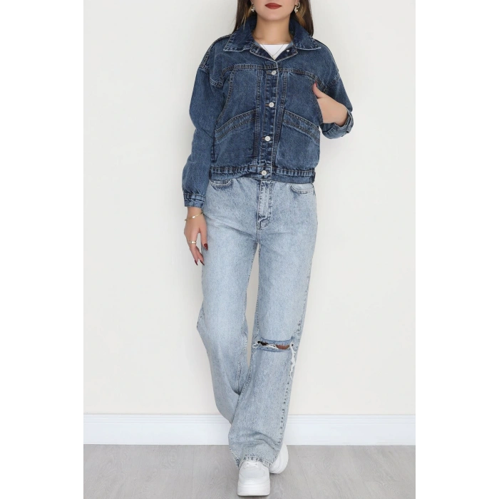 Oversize Kot Ceket Mavi - 42675.1836.