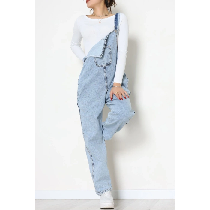 Oversize Kot Salopet Mavi - 31872.2088.