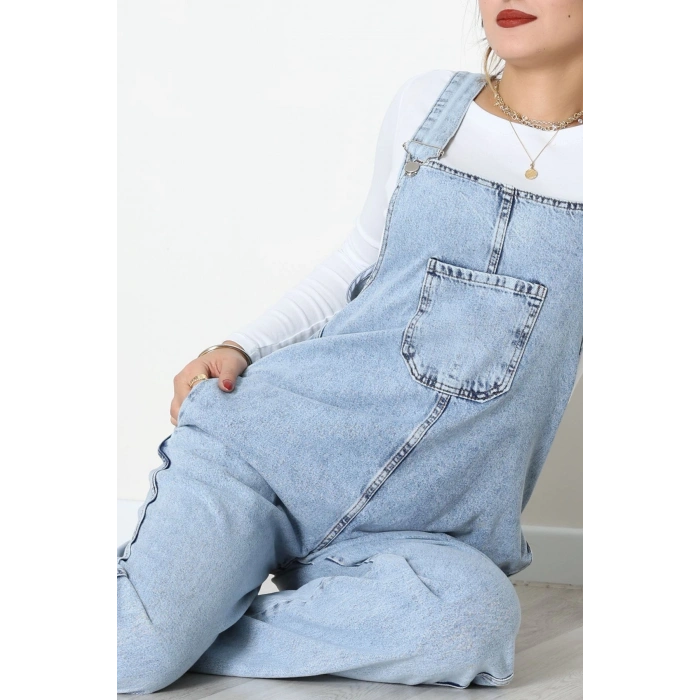 Oversize Kot Salopet Mavi - 31872.2088.