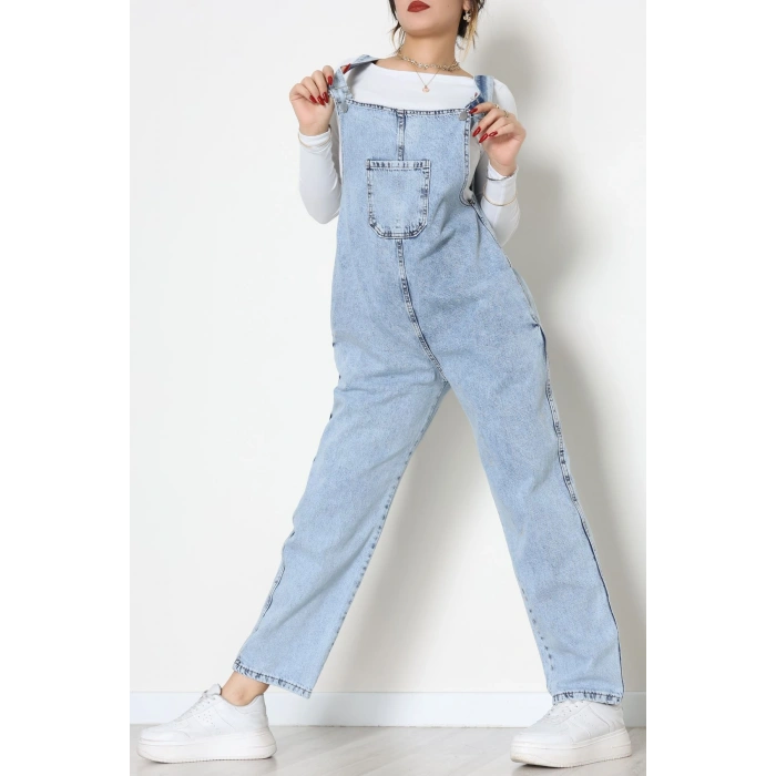 Oversize Kot Salopet Mavi - 31872.2088.