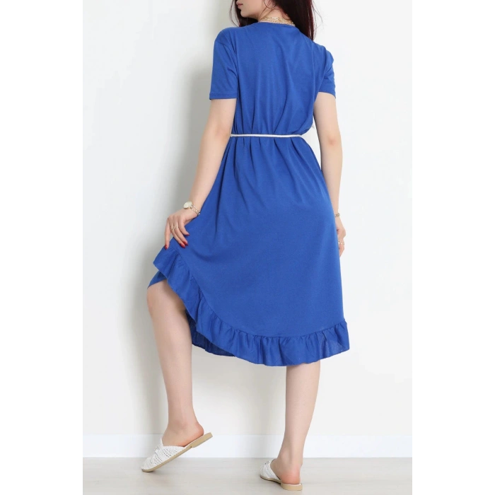 Oversize Süprem Kumaş Elbise Saks - 71016.1748.