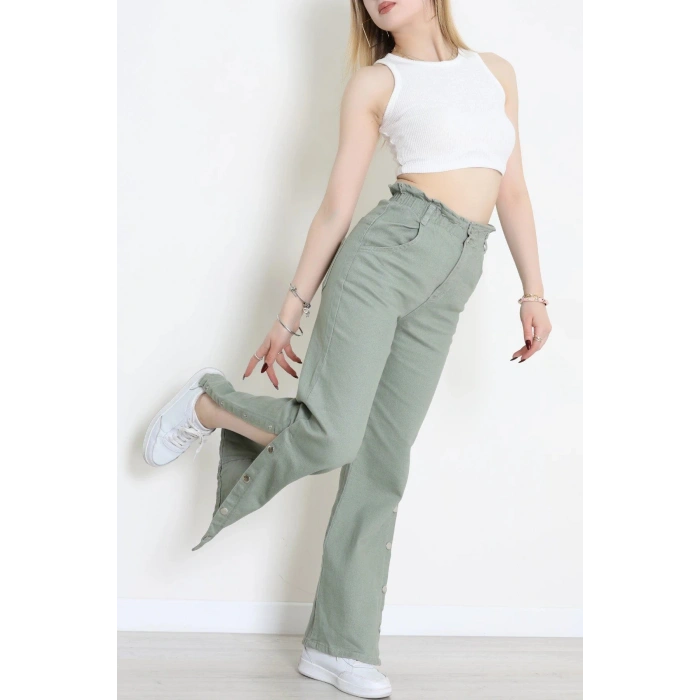 Paça Çıtçıt Kot Pantolon Çağla - 405400.2141.