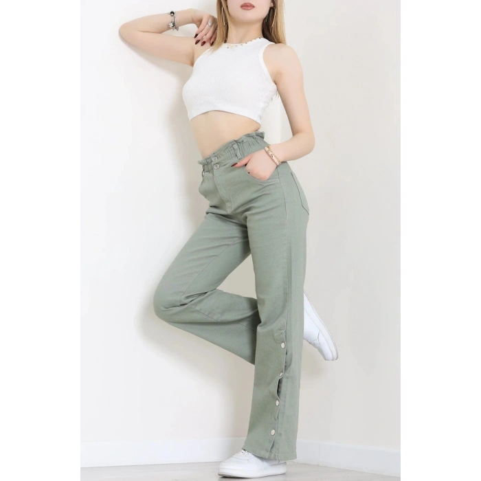 Paça Çıtçıt Kot Pantolon Çağla - 405400.2141.