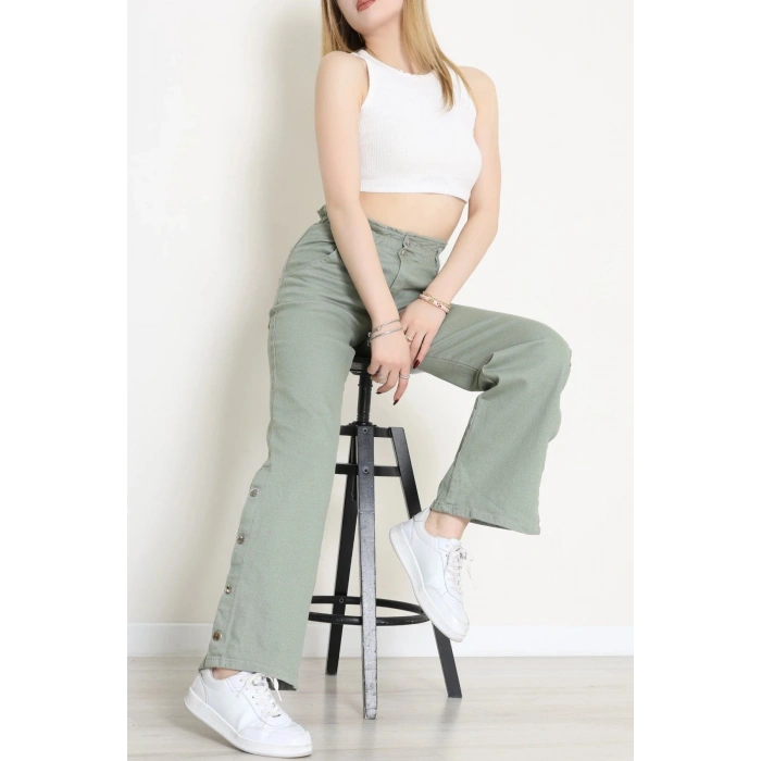 Paça Çıtçıt Kot Pantolon Çağla - 405400.2141.