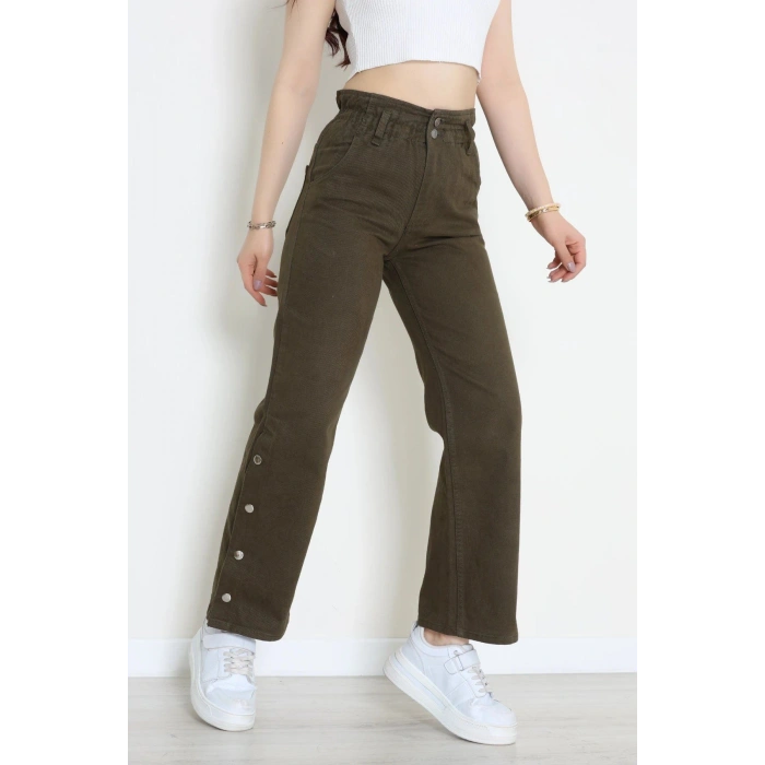 Paça Çıtçıt Kot Pantolon Haki - 405400.2141.