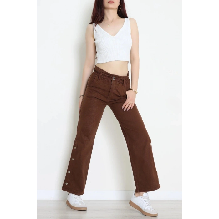 Paça Çıtçıt Kot Pantolon Kahve - 405400.2141.