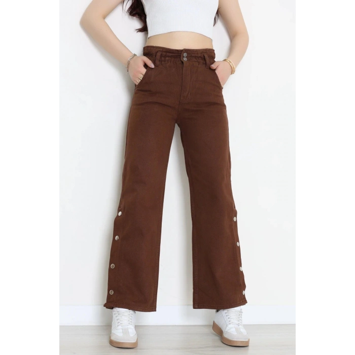Paça Çıtçıt Kot Pantolon Kahve - 405400.2141.