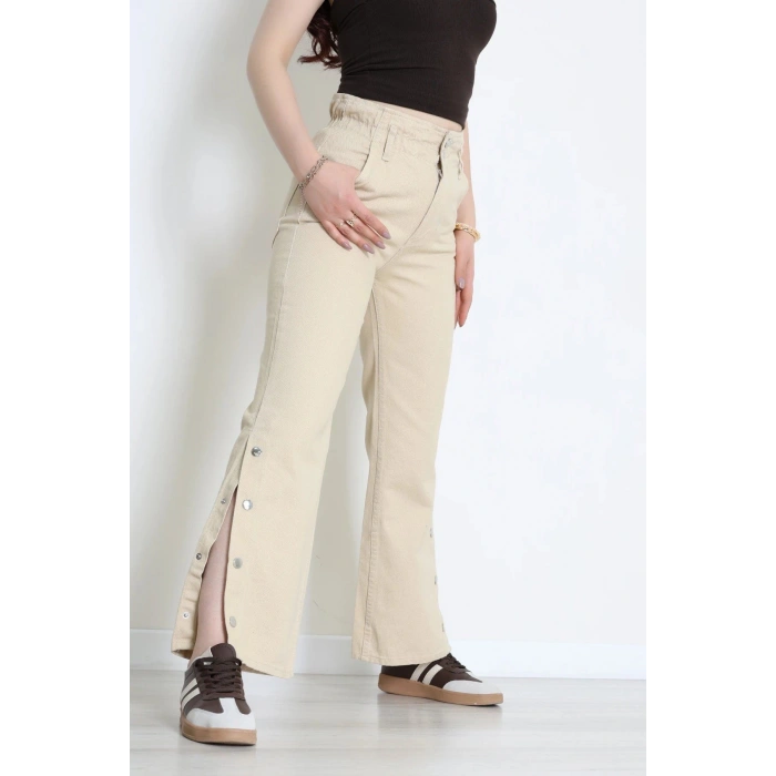 Paça Çıtçıt Kot Pantolon Taş - 405400.2141.