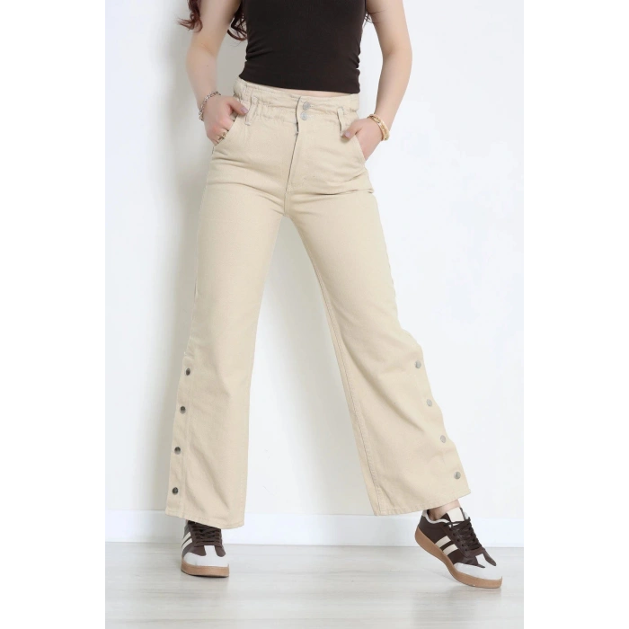 Paça Çıtçıt Kot Pantolon Taş - 405400.2141.