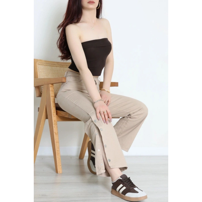 Paça Çıtçıtlı Palazzo Kot Pantolon Kumbeji - 410390.2141.