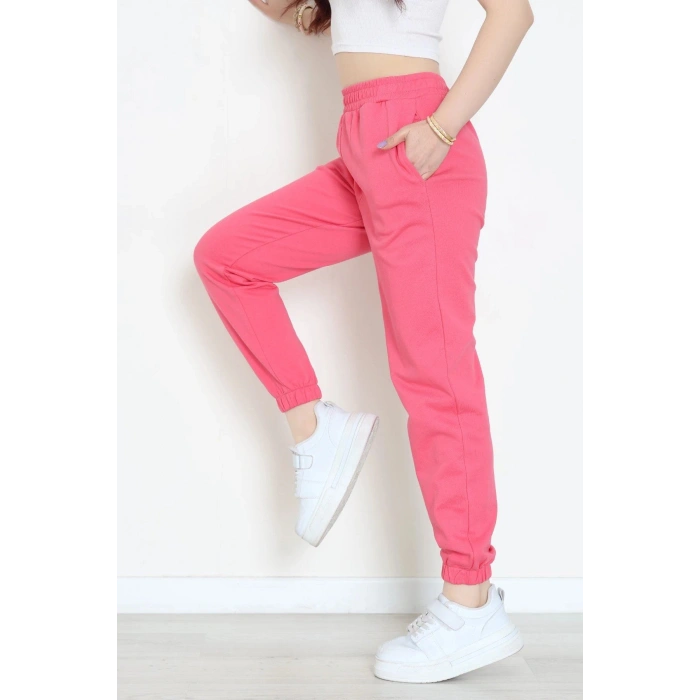 Paça Lastikli 3 İplik Eşofman Altı Pembe - 0001.1238.