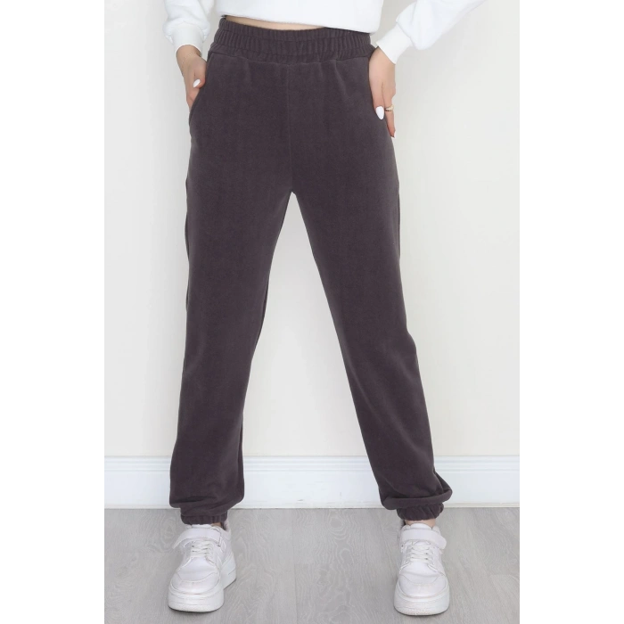 Paça Lastikli Polar Eşofman Altı Füme - 51001.053.