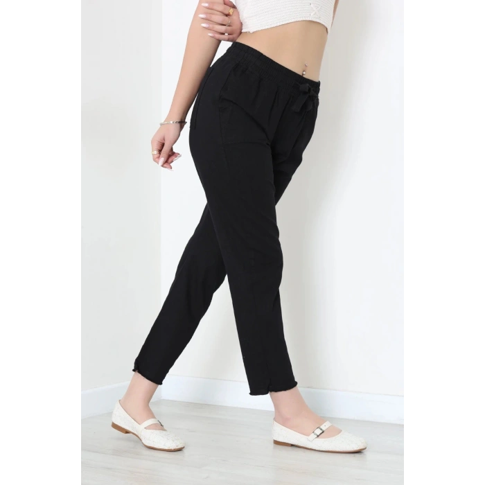 Paça Püsküllü Pantolon Siyah - 2340.1367.