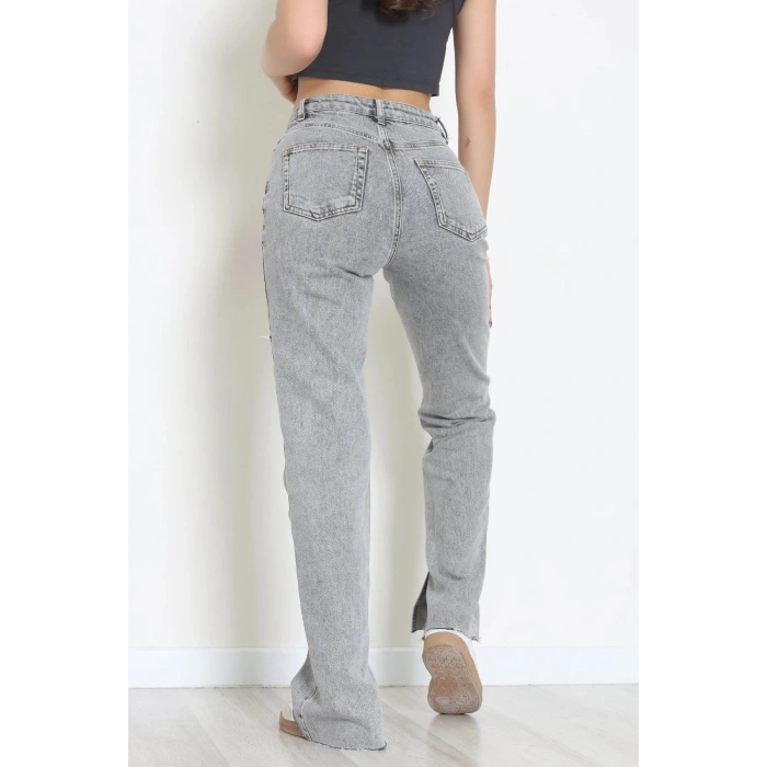 Paça Yırtmaçlı Straight Kot Pantolon Karyıkama - 33645.1566.