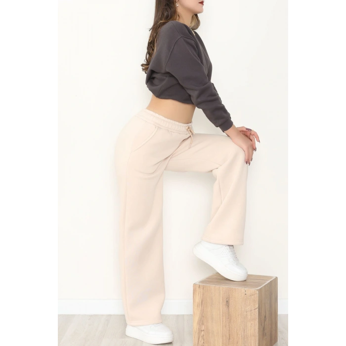 Palazzo 3 İplik Eşofman Altı Bej1 - 6000.1247.