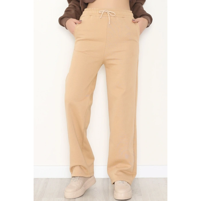 Palazzo 3 İplik Eşofman Altı Camel - 6000.1247.