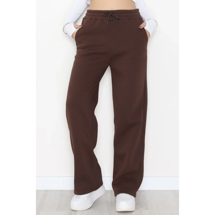 Palazzo 3 İplik Eşofman Altı Kahve - 6000.1247.