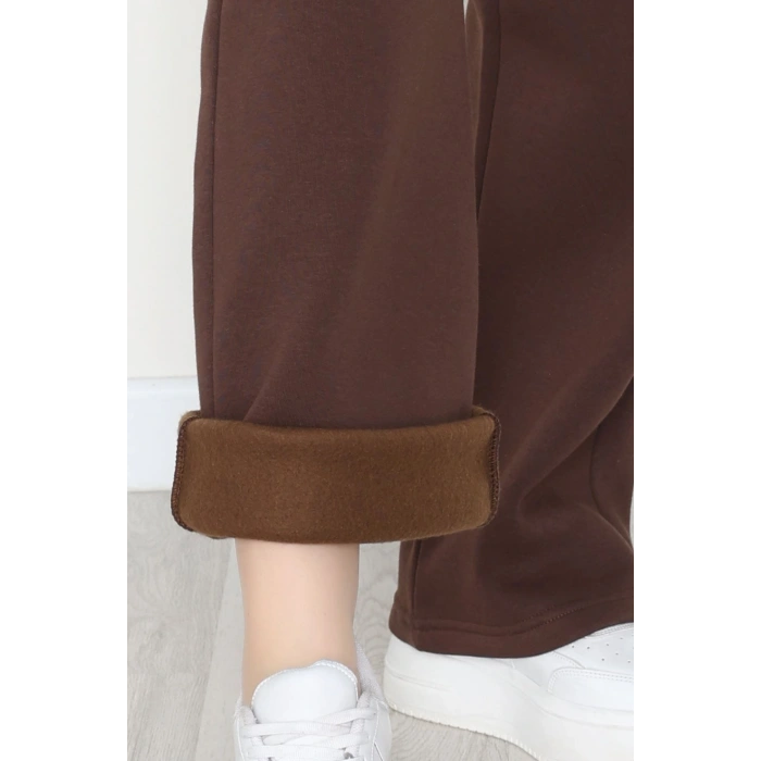 Palazzo 3 İplik Eşofman Altı Kahve - 6000.1247.