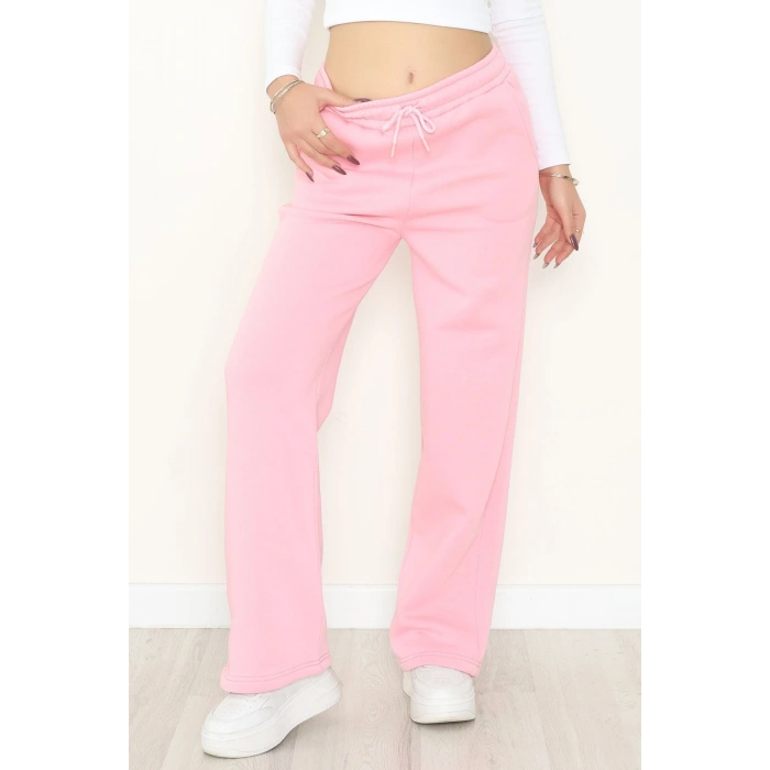 Palazzo 3 İplik Eşofman Altı Pembe - 6000.1247.