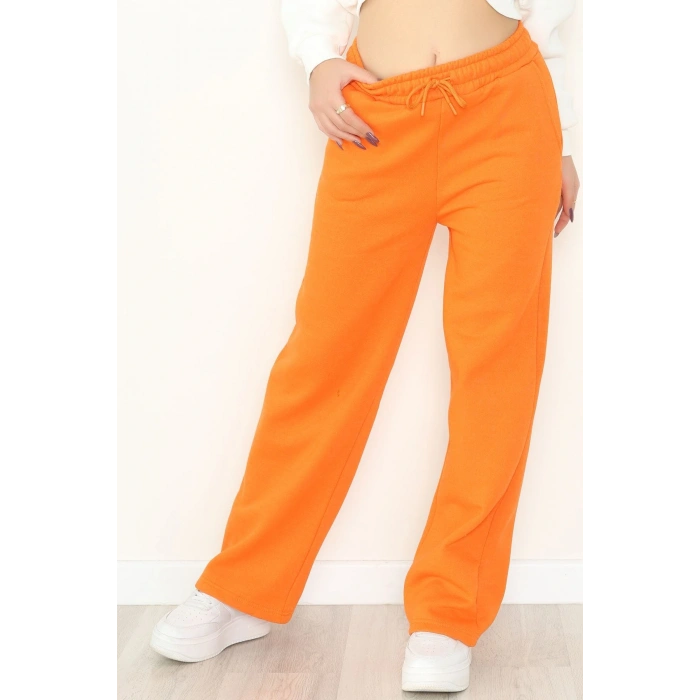 Palazzo 3 İplik Eşofman Altı Turuncu - 6000.1247.