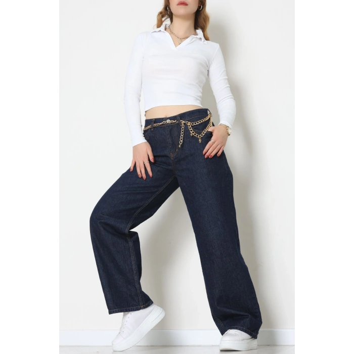 Palazzo Kot Pantolon Koyulacivert - 31554.2088.