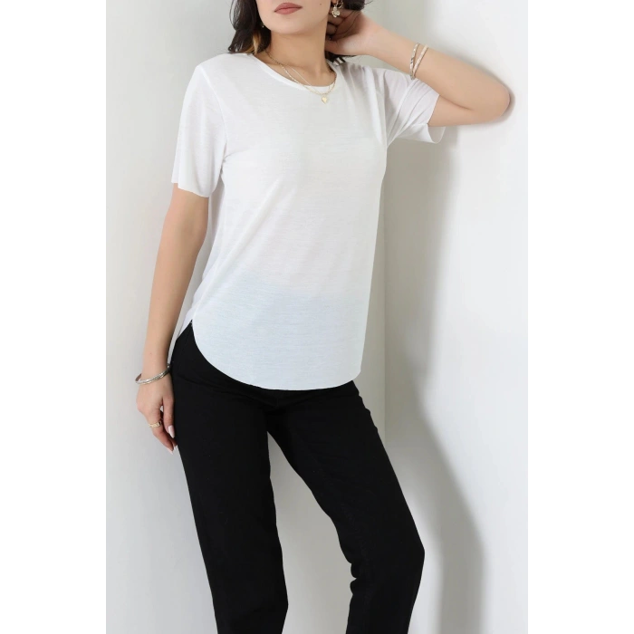 Pamuk Polyester Tişört Ekru - 80714.275.