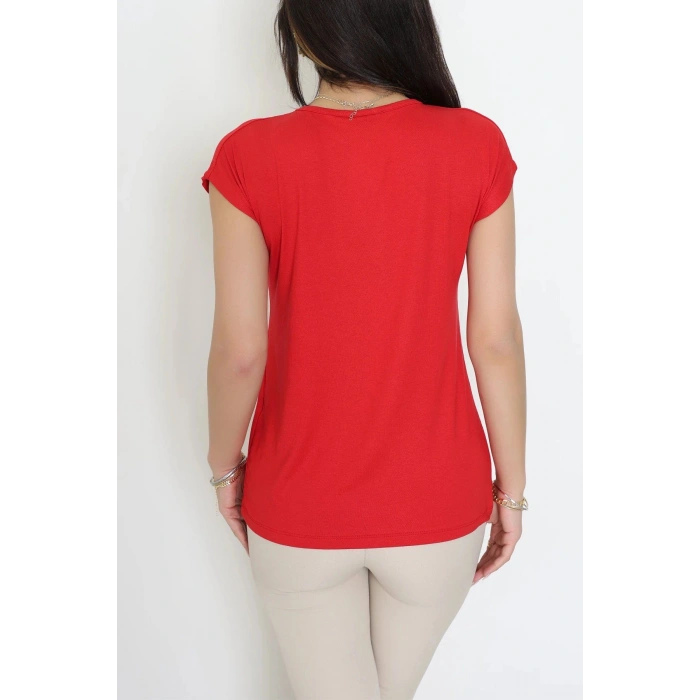 Payet Detaylı Bluz Kırmızı - 44001.599.