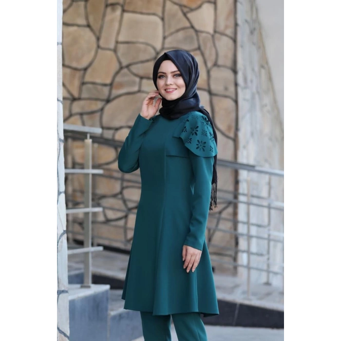 Pelerinli Takım Elbise mc0034 Petrol