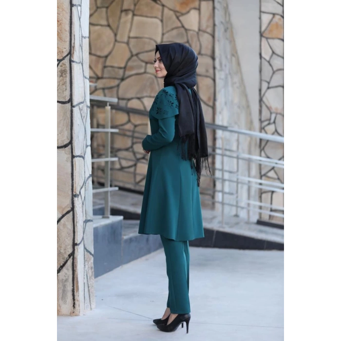 Pelerinli Takım Elbise mc0034 Petrol