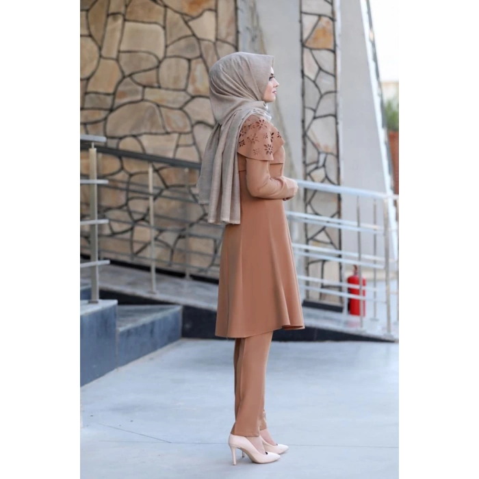 Pelerinli Takım Elbise mc0034 Taba