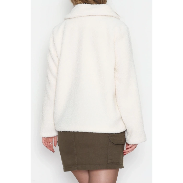 Peluş Astarlı Mont Ekru - 42696.1247.