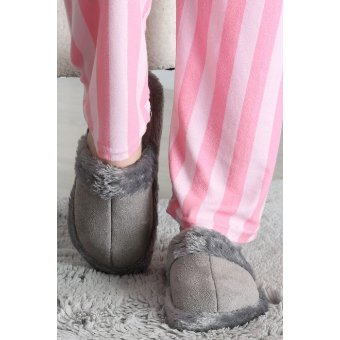 Peluş Ev Terliği Füme - 31626.264.