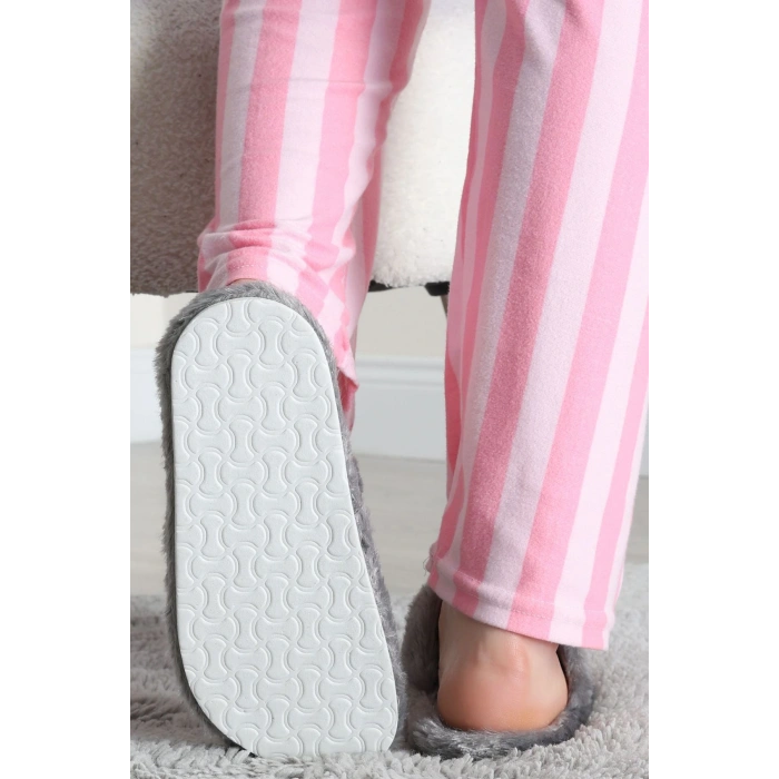 Peluş Ev Terliği Füme - 31626.264.