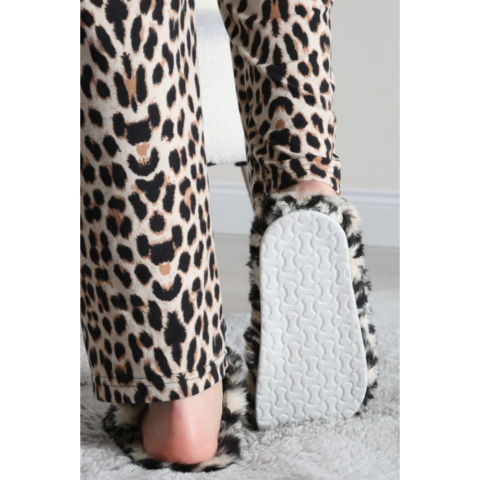 Peluş Ev Terliği Siyahleopar - 31626.264.