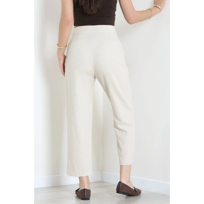 Pensli Keten Pantolon Taş - 7792.1437.