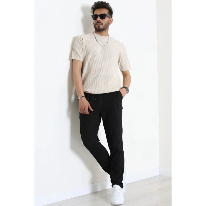 Petek Örgü Triko Tişört Krem - 71593.2167.