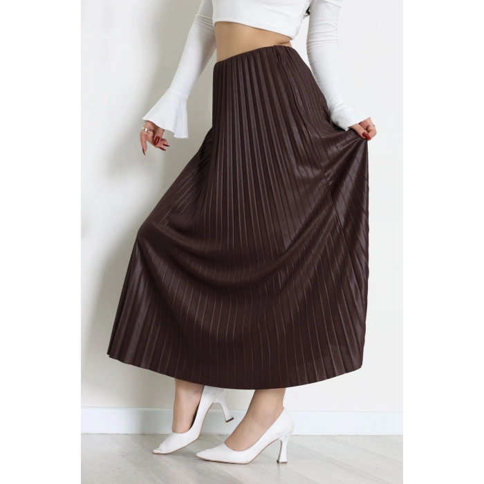 Pileli Etek Kahve - 52207.1005.