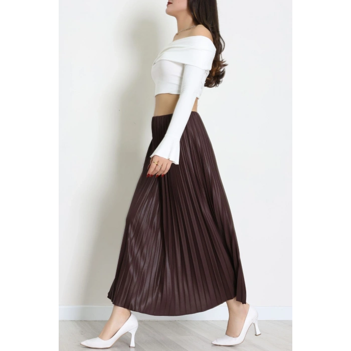 Pileli Etek Kahve - 52207.1005.