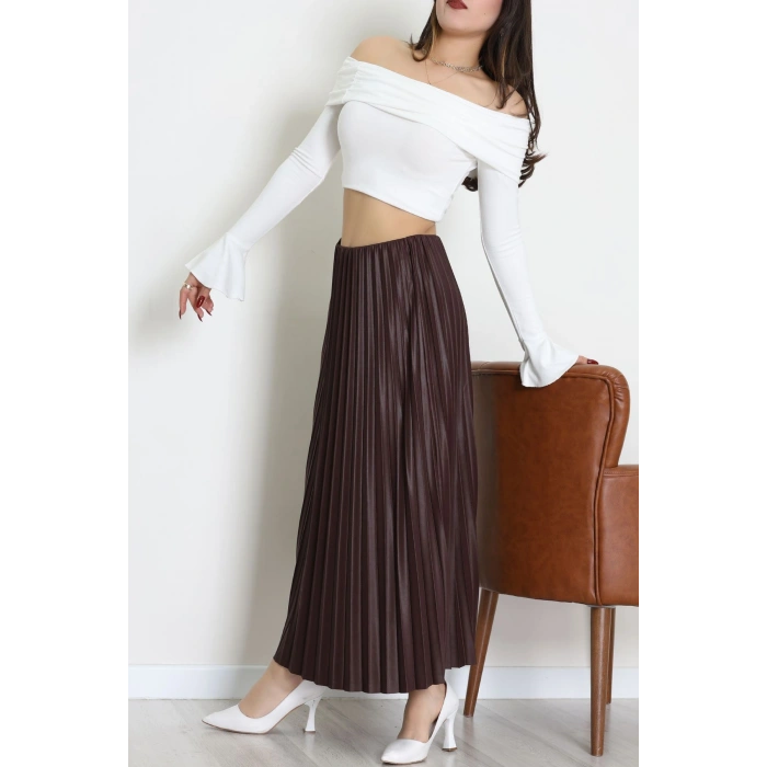 Pileli Etek Kahve - 52207.1005.