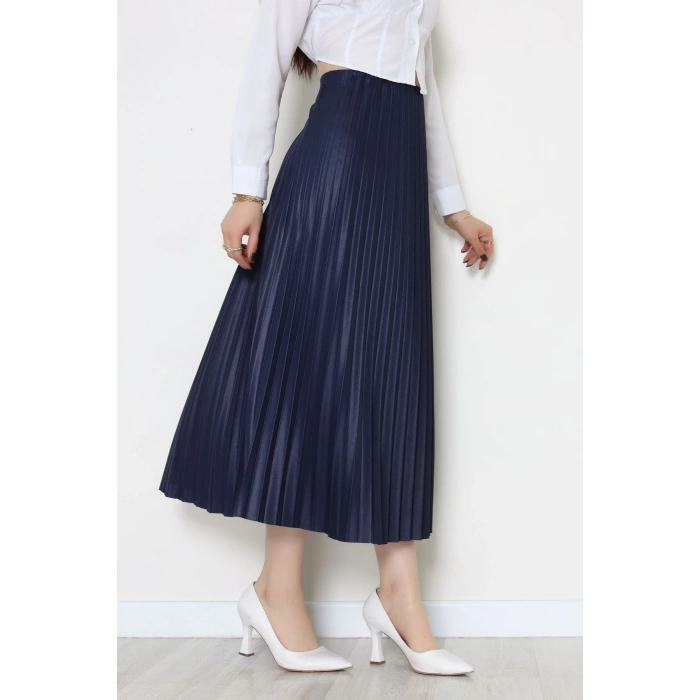 Pileli Etek Lacivert - 52207.1005.