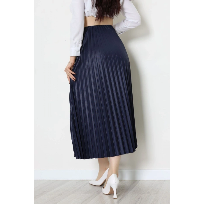 Pileli Etek Lacivert - 52207.1005.