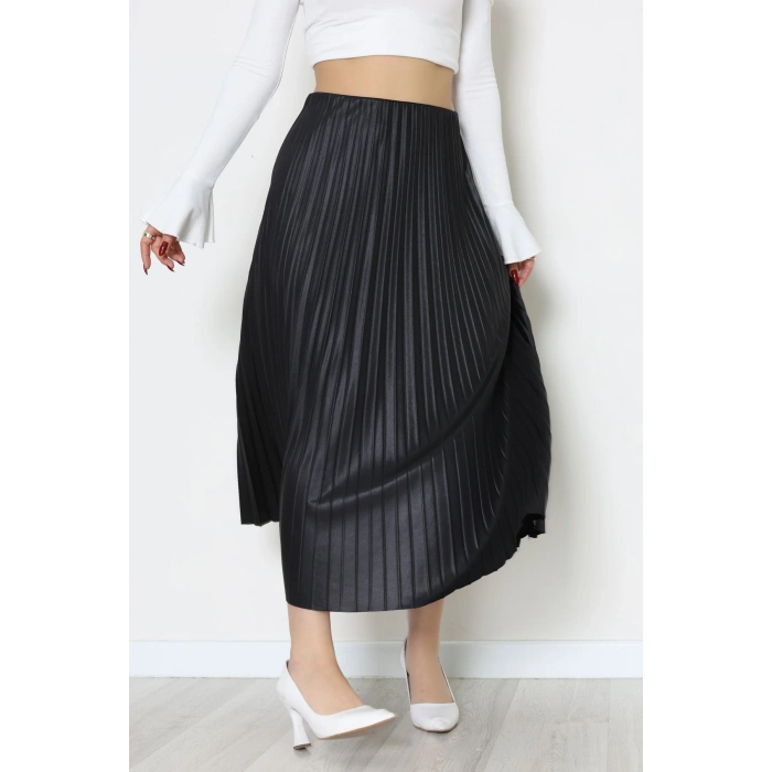 Pileli Etek Siyah - 52207.1005.