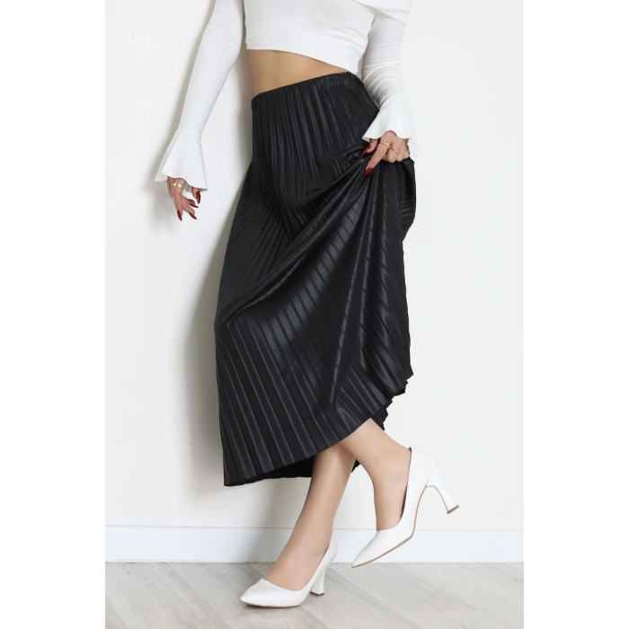 Pileli Etek Siyah - 52207.1005.