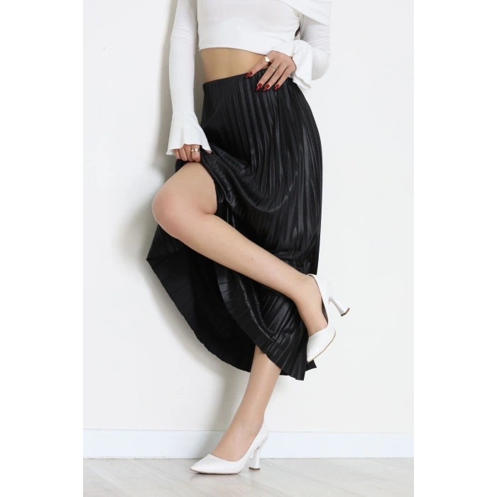 Pileli Etek Siyah - 52207.1005.