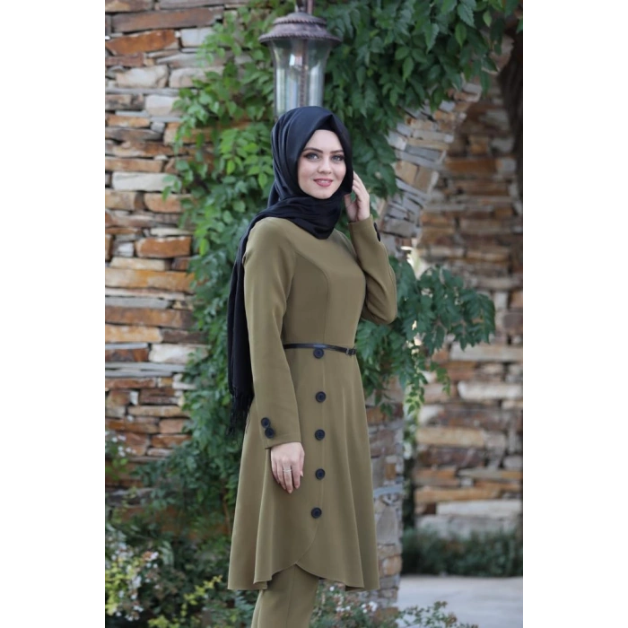 Pileli Takım Elbise MC0035 Haki