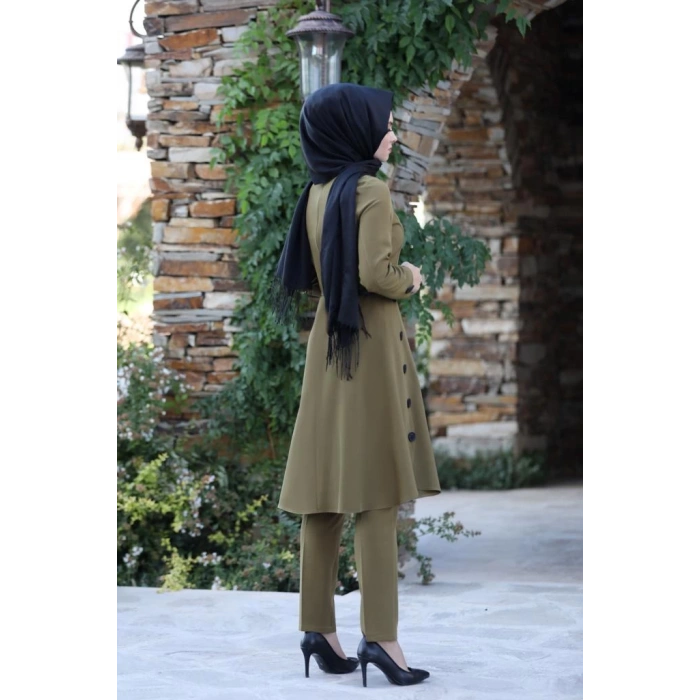 Pileli Takım Elbise MC0035 Haki